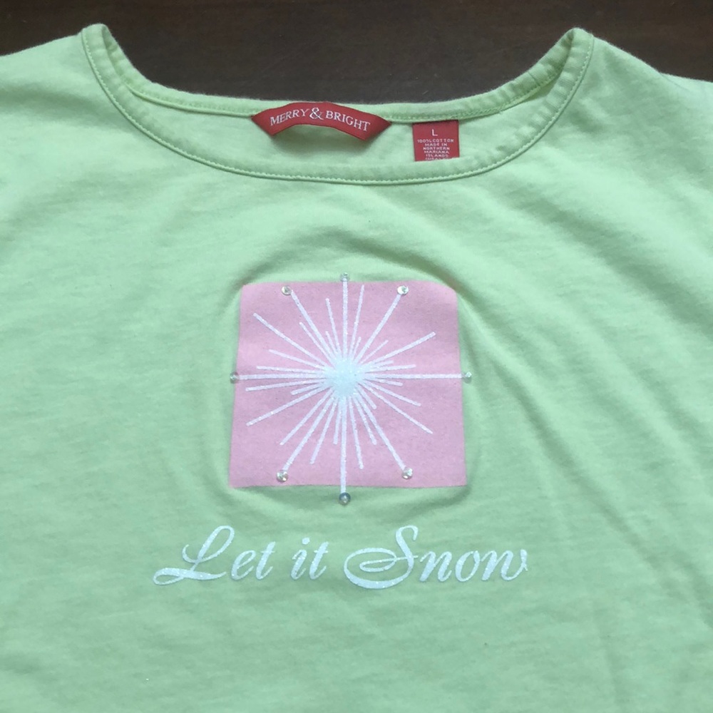 Merry & Bright Let It Snow winter holiday shirt